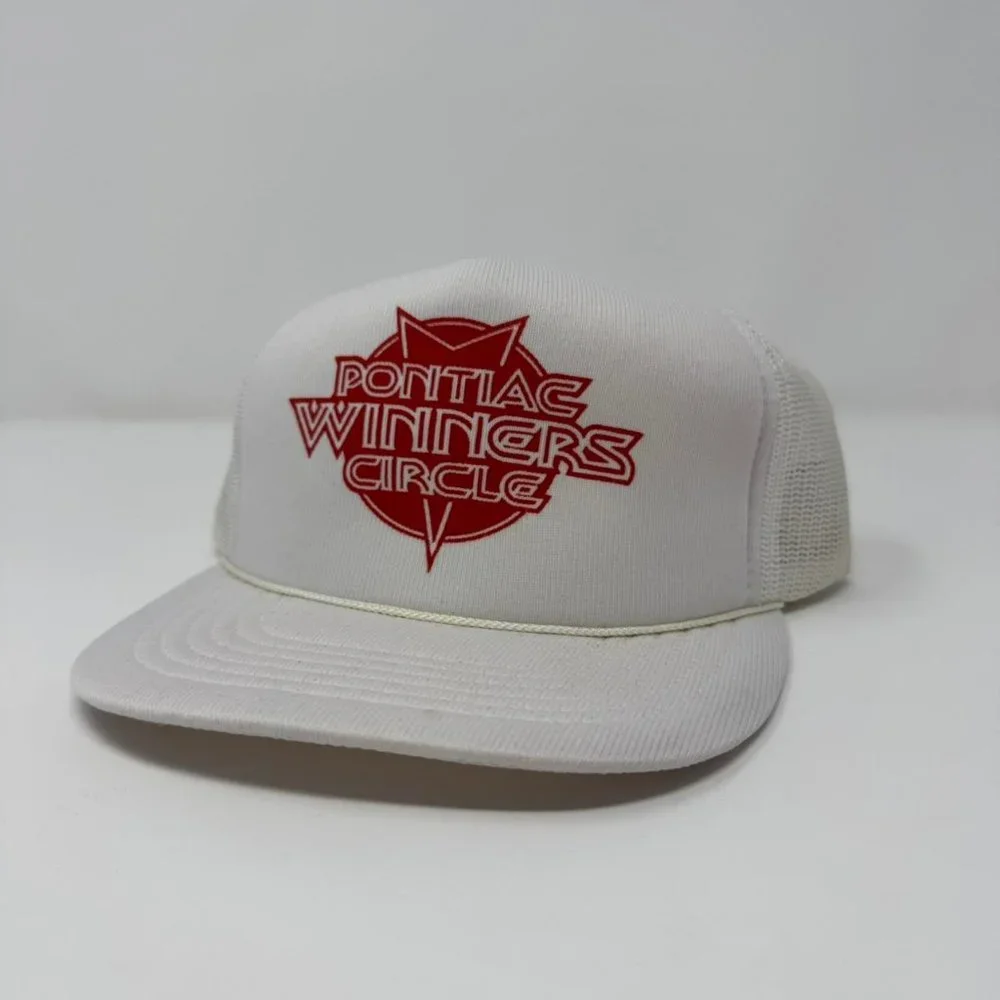 VINTAGE T.I. Polyester Mesh‎ Back Pontiac Winners Circle Snapback Hat OSFA